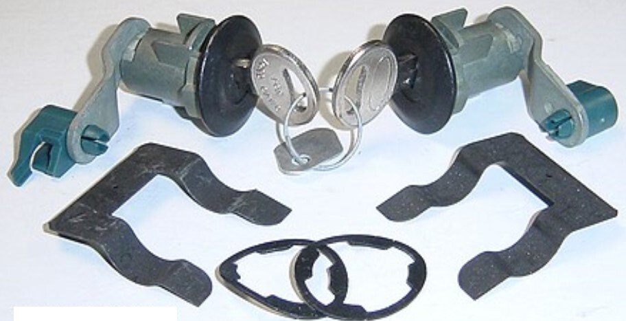 Black Door Lock Cylinder Set For 1981-1993 Ford Mustang