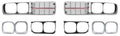 Grill Set with Chrome Grill Bars Fits 1973-1974 Dodge Charger SE