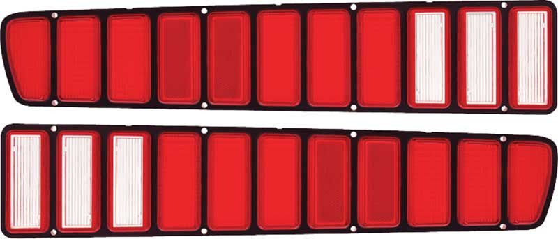 Tail Light Lens Pair Without Silver Accent Fits 1973-1974 Dodge Charger