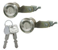 Chrome Cap Door Lock Cylinder Set For 1981-1993 Ford Mustang