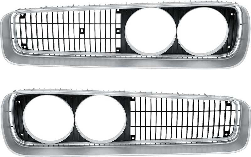 Front Grill Set () Coronet Deluxe, R/T, 500, Super Bee Fits 1970 Dodge Coronet