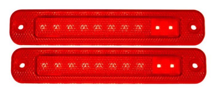 LED Side Marker Lights For 1978-1979 Ford Bronco; With Flasher; Pair