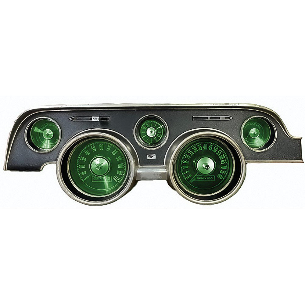Instrument Gauge Cluster w/Tach LED Bulb Kit Green Fits 1967-1968 Ford Mustang