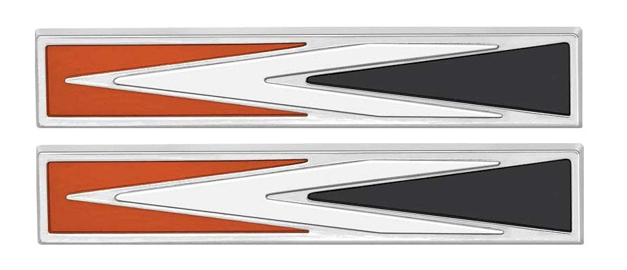 Arrow Fender Door Emblem Fits 1971-1974 Dodge Charger; Pair