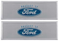 Door Sill Plate Decal 1967-73 Ford Mustang 1968-70 Ford Falcon Blue Oval Pair