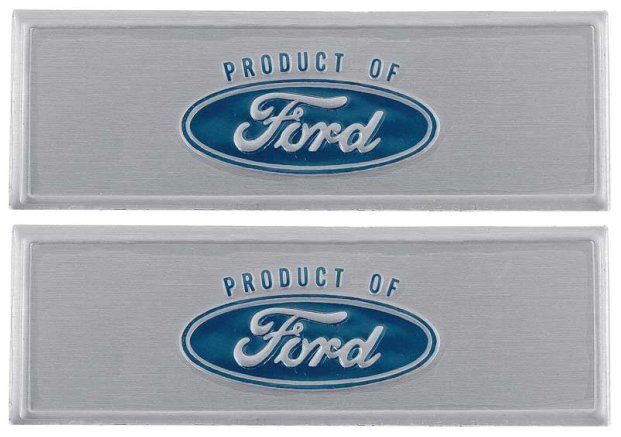 Door Sill Plate Decal 1967-73 Ford Mustang 1968-70 Ford Falcon Blue Oval Pair