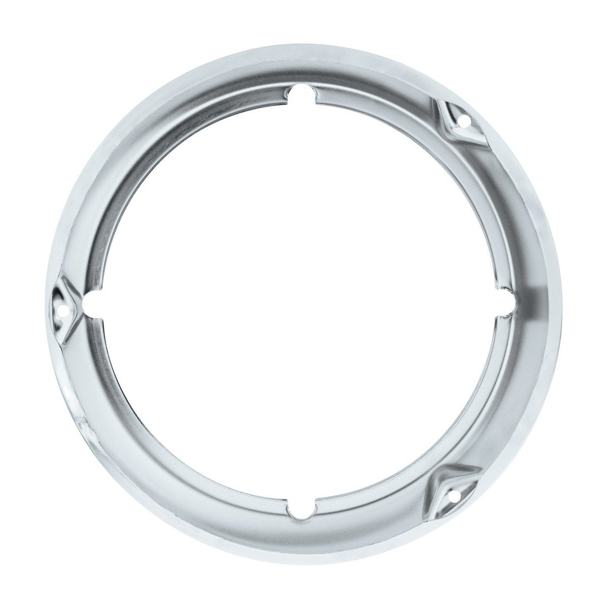 Chrome Headlight Bezel Set With Notches For 1971-1977 Ford Bronco Models