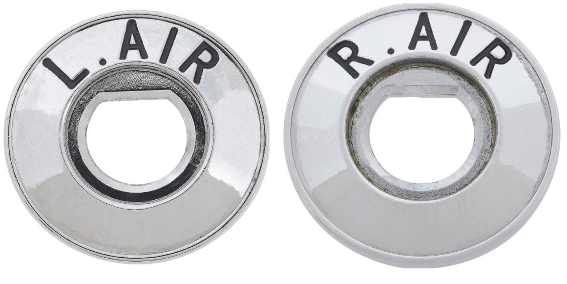 Chrome Air Vent Knob Dash Bezels For 1957-1960 Ford F100 F250 F350; RH and LH