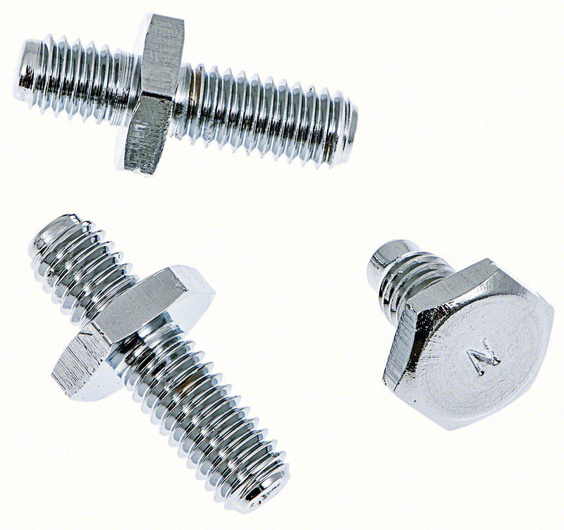 Chrome Saginaw Power Steering Pump Stud & Bolt Kit Fits 1962-2002 GM Mopar