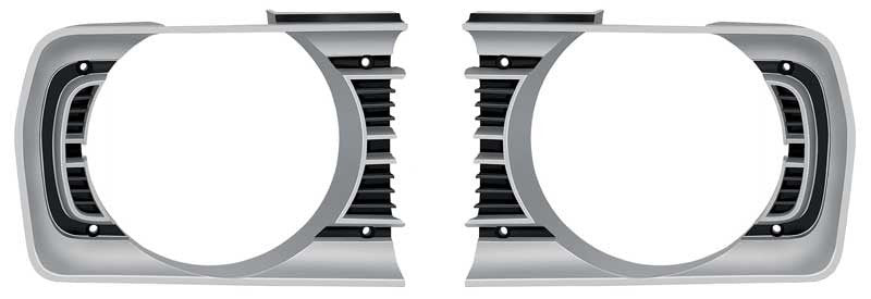 Headlight Bezel Pair Fits 1972 Dodge Dart / Demon