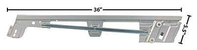 Door Glass Channel & Retainer Assembly RH Fits 1967-1968 Mustang, Cougar