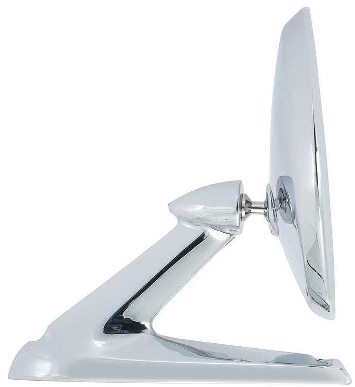Outer Door Mirror For 1960-66 Ford Ranchero; Round Head; With Hardware; LH or RH