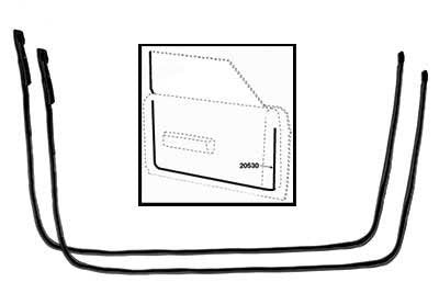 Door Frame Weatherstrip Pair Fits 1967-1968 Ford Mustang