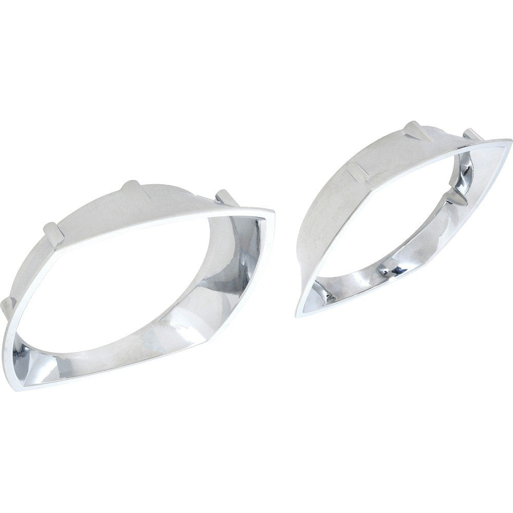 Chrome Headlamp Bezels LH & RH Pair Fits 1974-1978 Mustang ll
