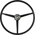 Steering Wheel 3-Spoke 16 Diameter Black Fits 1967 Mustang, Cougar