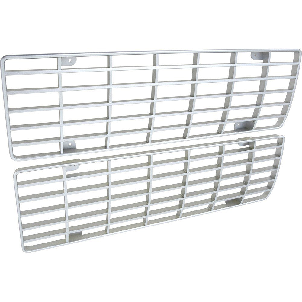 Front Grille Inserts Argent Silver: Fits 1970 Ford F100,F250,F350 Pickup Truck