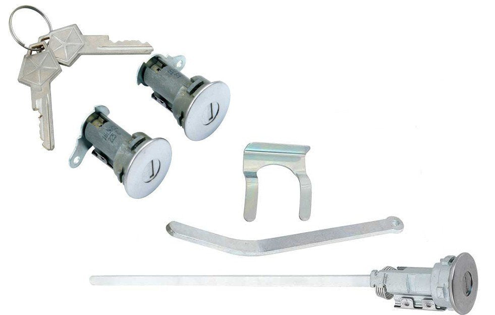 Door and Trunk Lock Set With Keys For 1966-1972 Dodge Dart and Plymouth Duster