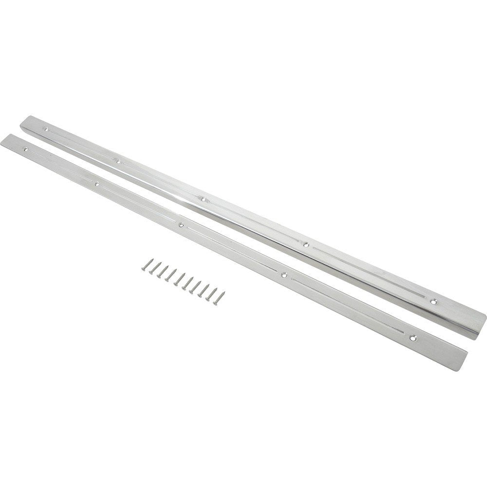 Polished Aluminum Door Sill Plate Pair Fits 1948-1956 Ford F-Series