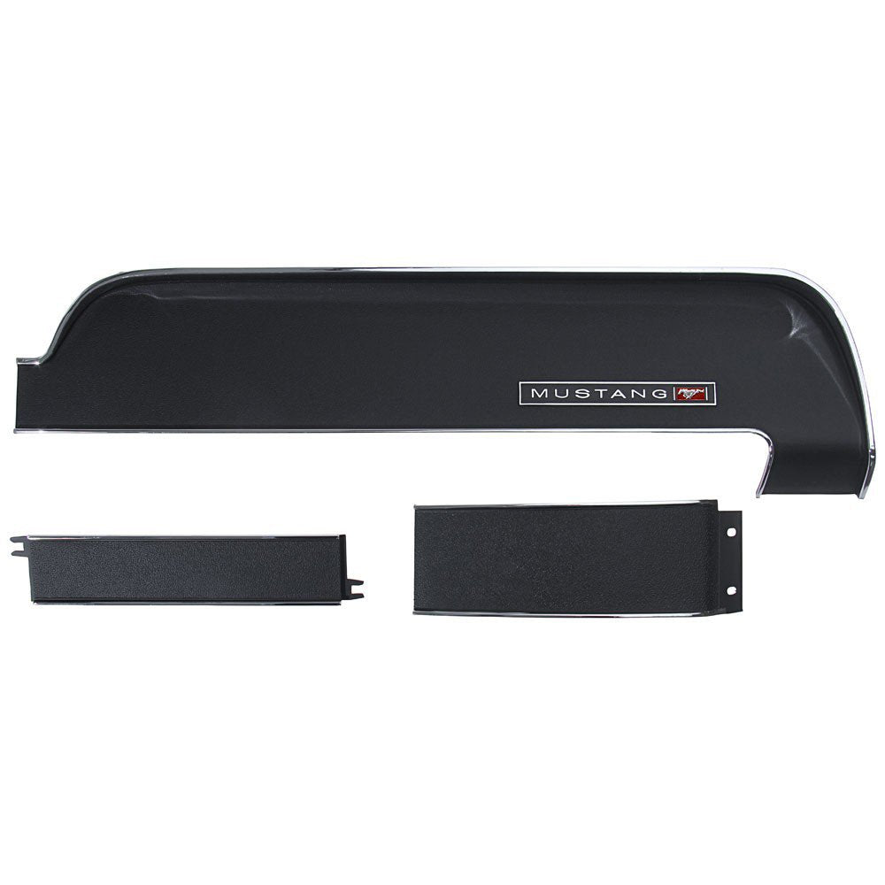 Dash Trim Kit with Emblem - Black Camera Case Finish Fits 1967-1968