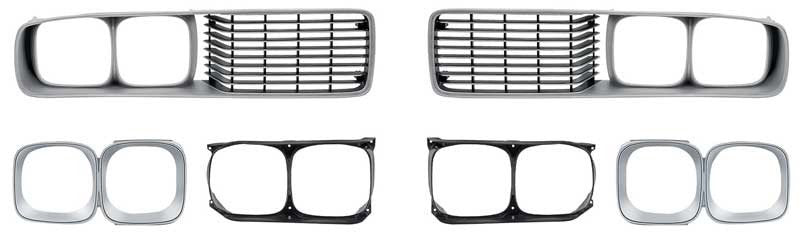 Grill Set Silver Fits 1973-1974 Dodge Charger