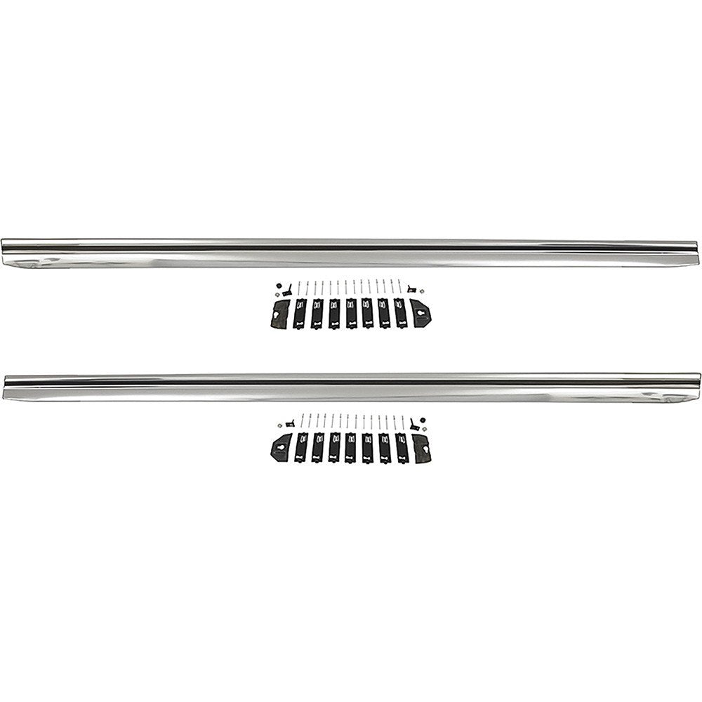 Rocker Panel Molding Set w/ Hardware RH and LH Pair Fits 1971-1973 Mustang
