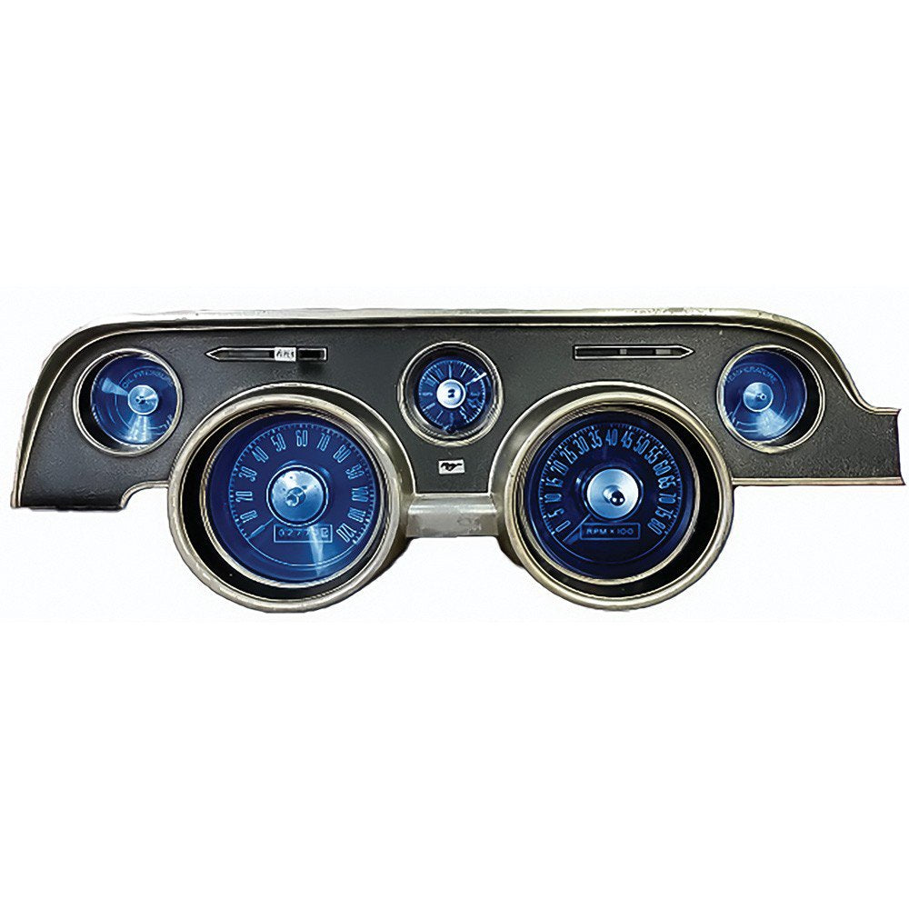 Instrument Gauge Cluster w/Tach LED Bulb Kit Blue Fits 1967-1968 Ford Mustang