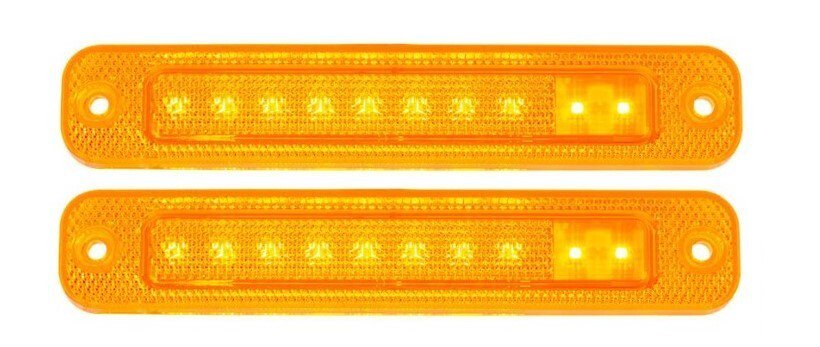LED Side Marker Lights For 1973-1979 Ford F100 F250 F350 and 1975-79 F150; Pair