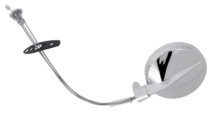 Exterior Door Mirror Round Head With Remote LH Fits 1966-1974 Mopar A & B-Body