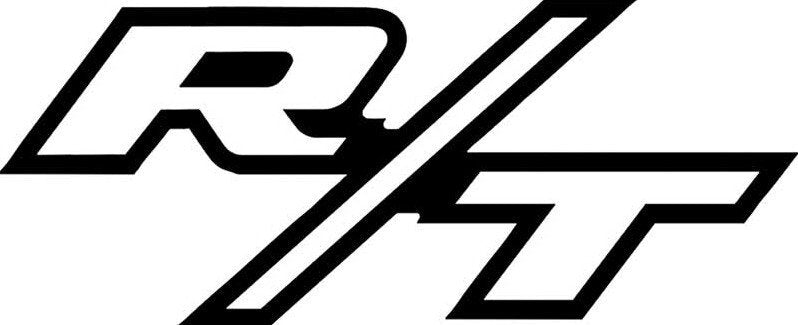 Black R/T Hood Decal Logo For 1971 Dodge Challenger R/T 5.25" X  13"