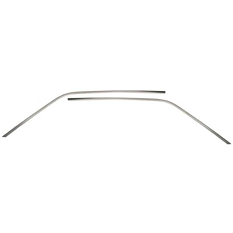 Roof Rail Moldings Stainless Pair Fits 1969-1970 Mustang Fastback