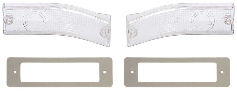 Front Parking Light Lens and Gasket Set Fits 1967 Dodge Dart