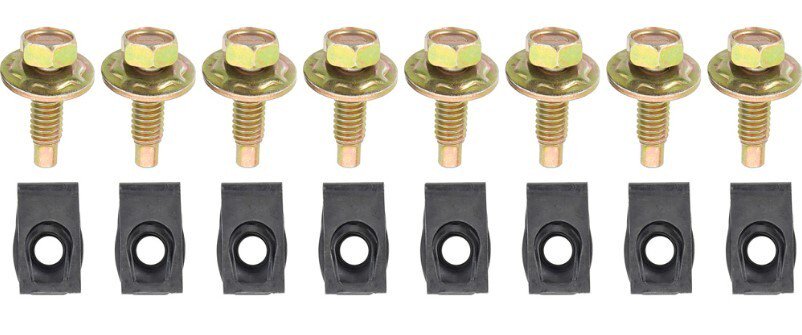 Headlamp Bucket To Radiator Support Hardware Kit For 1973-77 Ford F100 F250 F350