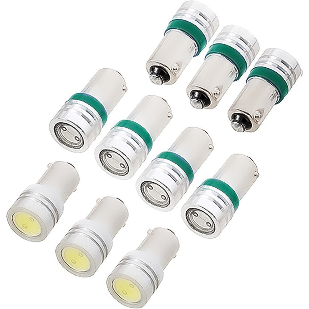 Gauge Cluster LED Bulb Kit 10-Piece Set Green Fits 1967-1968 Mustang