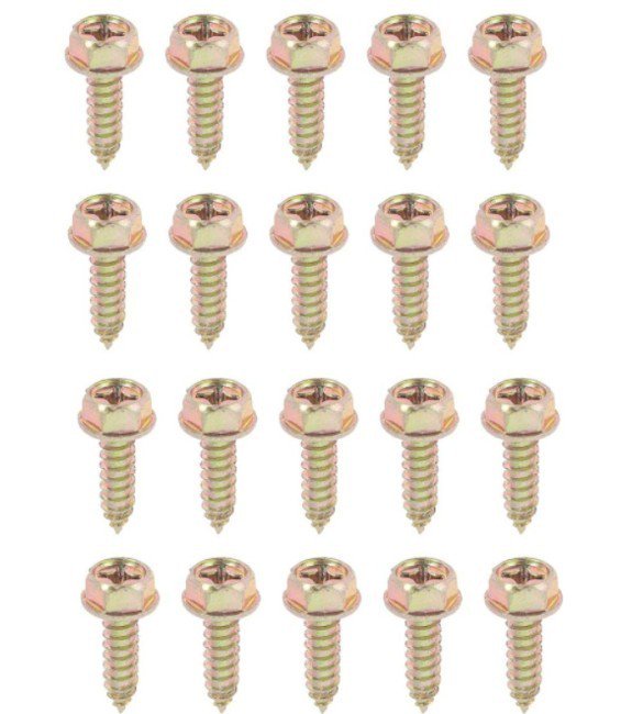 20 Piece Rallye Wheel Cap Screw Set For 1962-1972 Plymouth Scamp and Valiant