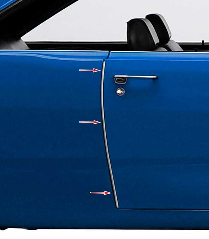 Door Edge Guard Pair Fits 1967-1975 Dodge Dart Plymouth Valiant