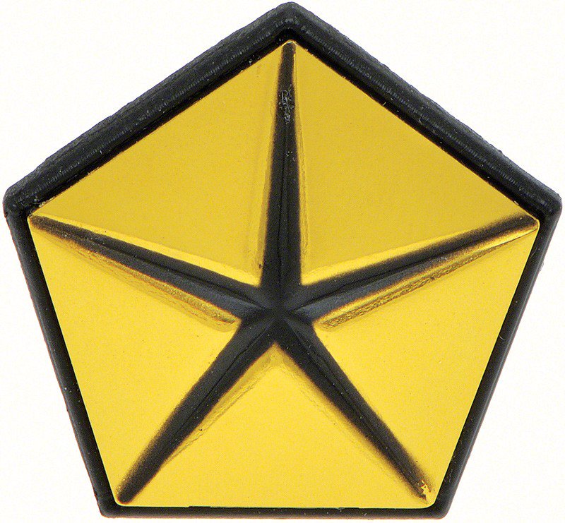 Gold Pentastar Front Fender Emblem Fits 1967-1972 Chrysler Mopar