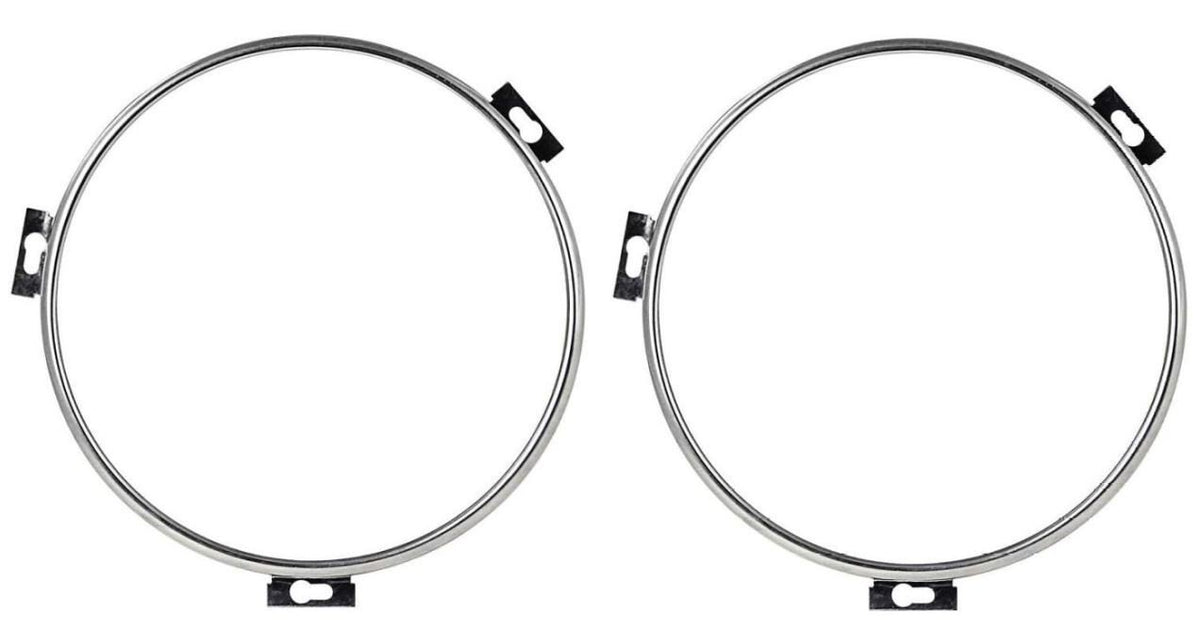 Headlamp Retaining Ring For 1956-1978 Ford F100 F250 F350; Pair; 7 Inch