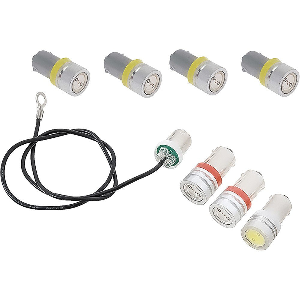 Gauge Cluster LED Bulb Kit 8-Piece Set Amber Illumination Fits 1964-1965 Mustang