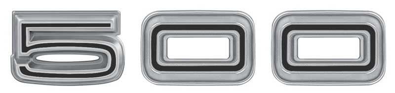 500 Quarter Panel Emblem Black Fits 1967 Dodge Coronet