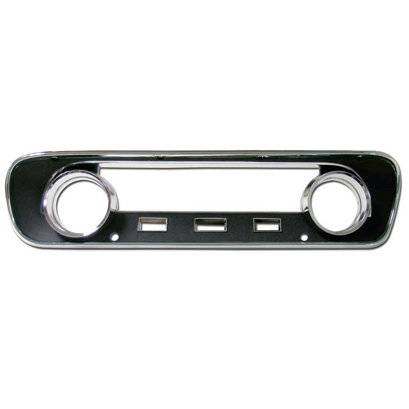 Dash Gauge Bezel Amp & Oil Light Black Camera Case Finish Fits 1965 Ford Mustang