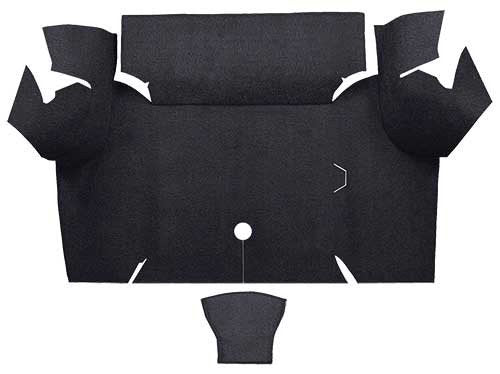 Trunk Lock / Part Fits 1967-1968 Mustang Coupe Loop Trunk Floor Carpet - Black