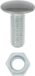 3/8-16 X 1 Zinc Plated Bumper Bolt With Nut 7/8 Flat Stainless Capped Head