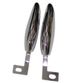 Front Bumper Guard Set with Rubber Pad Chrome Pair Fits 1967-1968 Mustang