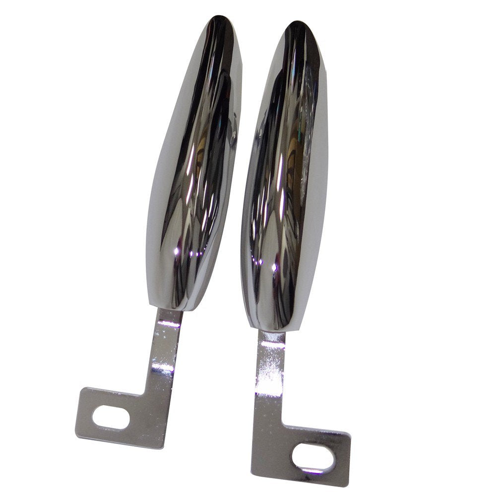 Front Bumper Guard Set with Rubber Pad Chrome Pair Fits 1967-1968 Mustang