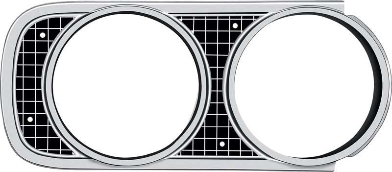 Headlamp Bezel RH Fits 1968 Dodge Coronet, Super Bee, 440