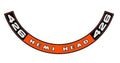426 Hemi Head Air Cleaner Lid Decal For 1968-1970 Challenger and Cuda Models