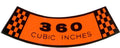 360 CID Air Cleaner Decal For 1968-1976 Ford F100 F250 F350
