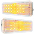 Clear LED Parking Lights For 1973-77 Ford F100 F250 F350 and 1975-77 F150; Pair