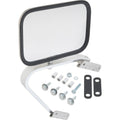 Manual Outer Door Mirror Satin Finish Fits 1973-1979 Ford Pickup Truck, Bronco