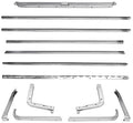 Rear Fold Down Seat Molding 13-Piece Set Fits 1967-1970 Mustang Fastback